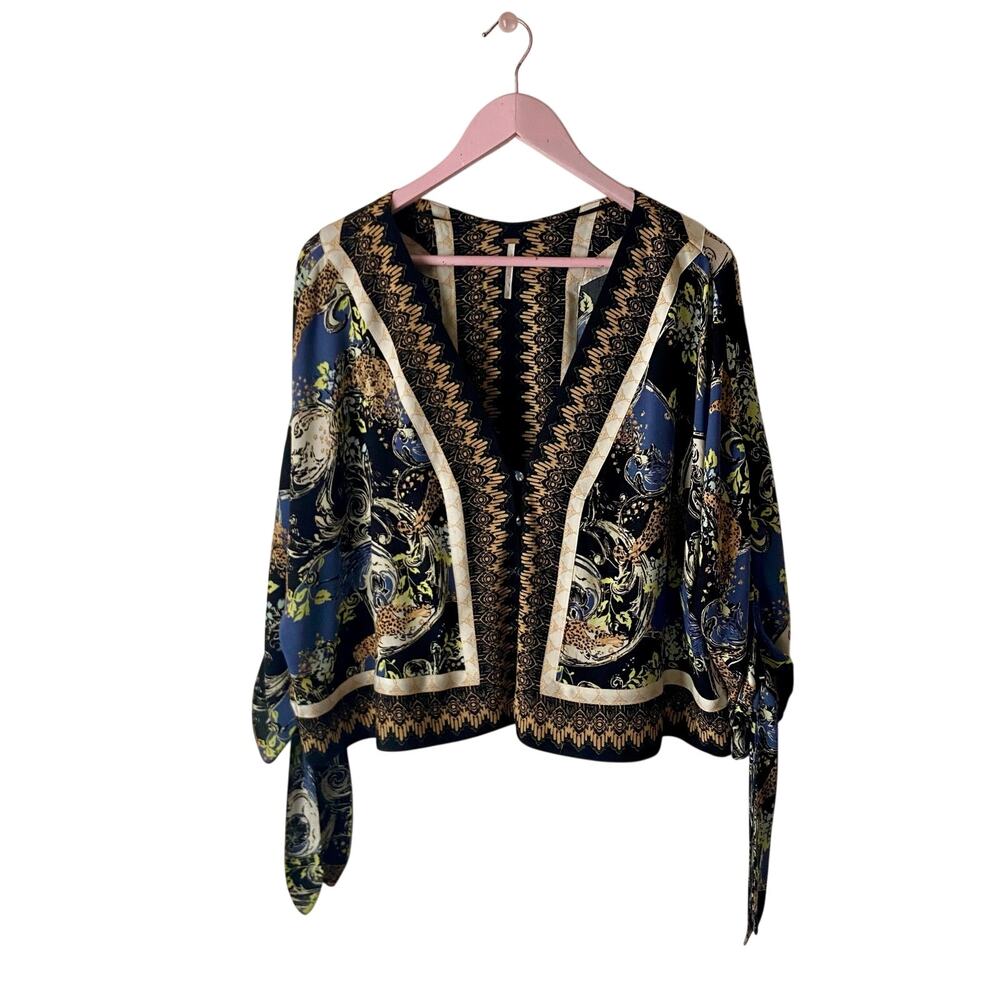 Free People Printed Blouse